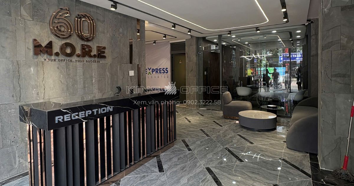 lễ tân tòa nhà more 60 nguyễn thông sang trọng